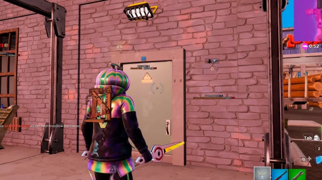 Player ESP names and distance through a Fortnite wall